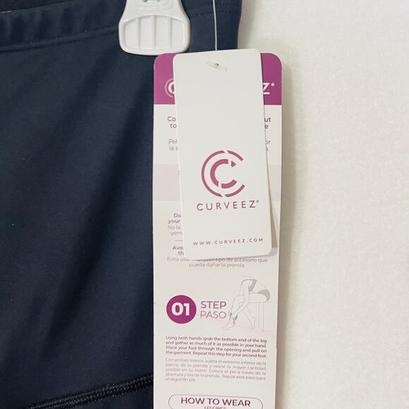 Curveez High Waist Leggings Stunning Shape Compression Black XL CUR49709 NWT - Picture 7 of 9